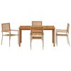 vidaXL Garden Dining Set 5 pcs Beige Poly rattan