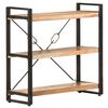 vidaXL 3-Tier Bookcase 90x30x80 cm Solid Acacia Wood
