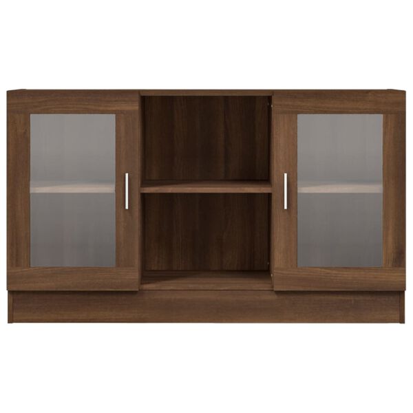 vidaXL Vitrine Cabinet Brown Oak 120x30.5x70 cm Engineered Wood