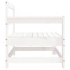 vidaXL Garden Corner Sofa White Solid Wood Pine