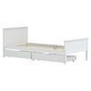 vidaXL Bed Frame without Mattress White Solid Wood Pine 100x200 cm