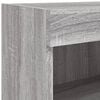vidaXL 4 Piece TV Wall Units with LED Grey Sonoma Engineered Wood