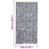 vidaXL Insect Curtain Silver 100x220 cm Chenille