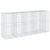 vidaXL Gabion Basket with Cover 450x100x200 cm Galvanised Iron