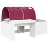 vidaXL Bed with Tunnel 3 pcs White and Red 75 x 193 cm Engineered Wood