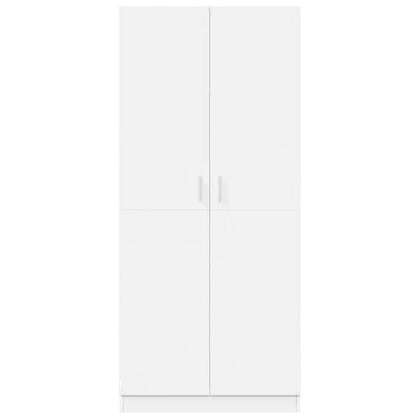 vidaXL Wardrobe White 80x52x180 cm Engineered Wood