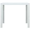 vidaXL Coffee Table White 78x78x74 cm HDPE Wood Look
