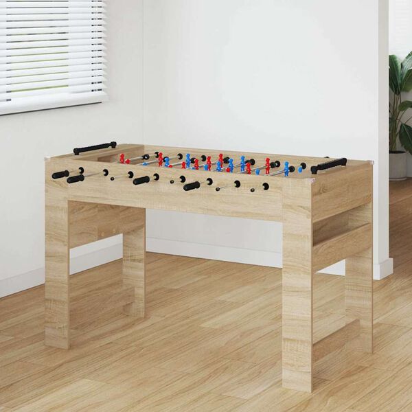 vidaXL Foosball Table Sonoma Oak 125 x 60.5 x 80 cm Engineered Wood