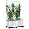 vidaXL Garden Planter with Trellis White 80x40x136 cm PP