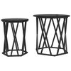 vidaXL Coffee Table 2 pcs Black Oak 50 x 50 x 50 cm