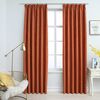 vidaXL Blackout Curtains with Hooks 2 pcs Rust 140x225 cm
