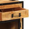 vidaXL Sideboard 80x31x66 cm Solid Rough Wood Mango and Metal