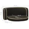 vidaXL Foldable Dog Sofa Dark Grey 76x71x30 cm Linen Washable Cushion