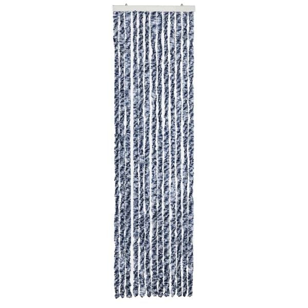 vidaXL Insect Curtain Blue and White 56x200 cm Chenille
