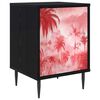 vidaXL Bedside Cabinet AACHEN Black Oak 36 x 33 x 51 cm