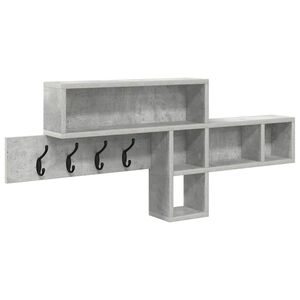 vidaXL Wall-Mounted Coat Rack Wall-Mounted Concrete Grey