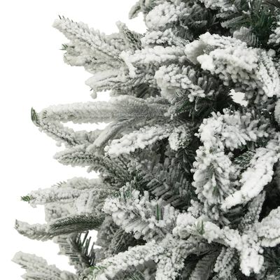 vidaXL Artificial Christmas Tree with Flocked Snow Green 240 cm PVC&PE