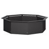 vidaXL Fire Pit Ring Black 90 x 90 x 25 cm Steel