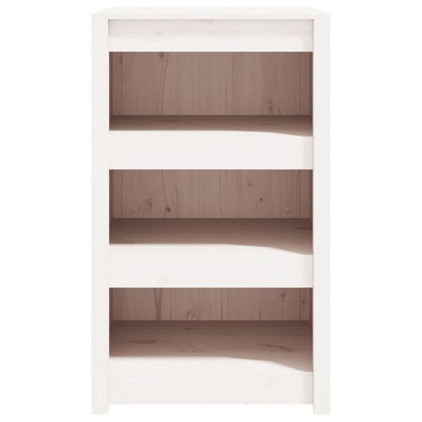 vidaXL Outdoor Kitchen Cabinet MEPPEL White 55x55x92 cm Solid Wood Pine