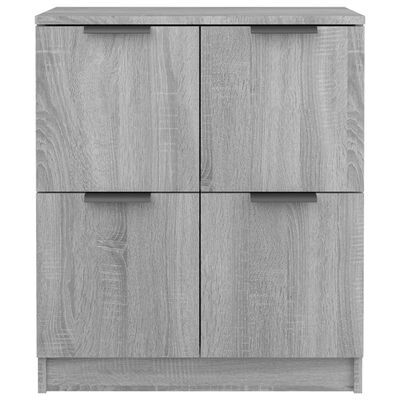 vidaXL Sideboards 2 pcs Grey Sonoma 60x30x70 cm Engineered Wood