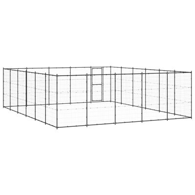 vidaXL Outdoor Dog Kennel Steel 36.3 m²
