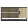 vidaXL Shoe Bench Sonoma Oak 100x40x53.5 cm Engineered Wood and Metal