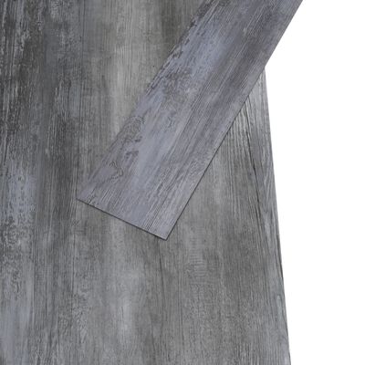 vidaXL PVC Flooring Planks 5.02 m² 2 mm Self-adhesive Shiny Grey