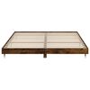 vidaXL Bed Frame without Mattress Smoked Oak 120x200 cm Engineered Wood