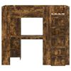 vidaXL Loft Bed Frame with Desk Smoked Oak 90 x 200 cm Engineered Wood