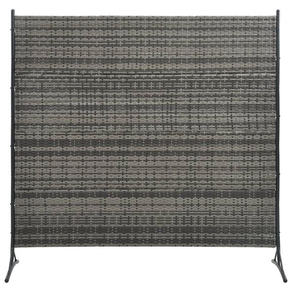 vidaXL Room Divider Poly Rattan Anthracite 175x180 cm