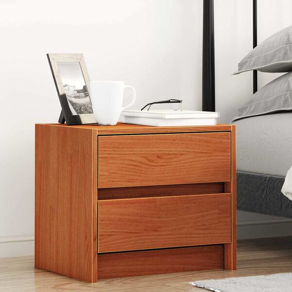 vidaXL Bedside Tables 2 pcs Wax Brown 40 x 30.5 x 35.5 cm Pine Wood