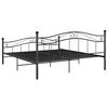 vidaXL Bed Frame without Mattress Black Metal 180x200 cm Super King