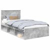 vidaXL Bed Frame Concerte Grey 100 x 200 cm Solid Pine Wood