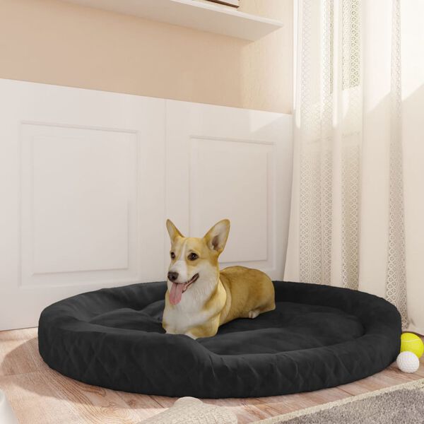 vidaXL Dog Bed Black 110x90x23 cm Plush