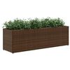vidaXL Garden Planters with 3 Pots 2 pcs Brown 105x30x32 cm Poly Rattan