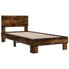 vidaXL Bed Frame without Mattress Smoked Oak 90x190 cm Single