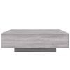 vidaXL Coffee Table with LED Lights Grey Sonoma 100x100x31 cm