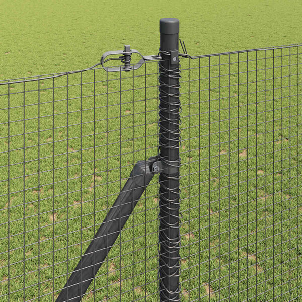 vidaXL Fence Post Grey 25 x 1.5 m (19 x 19 mm mesh) Steel