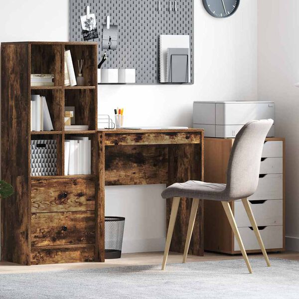 vidaXL Desk Smoked Oak 70 x 40 x 76 cm