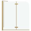 vidaXL Shower Enclosure Gold 120 x 68 x 130 cm ESG Glass and Aluminium