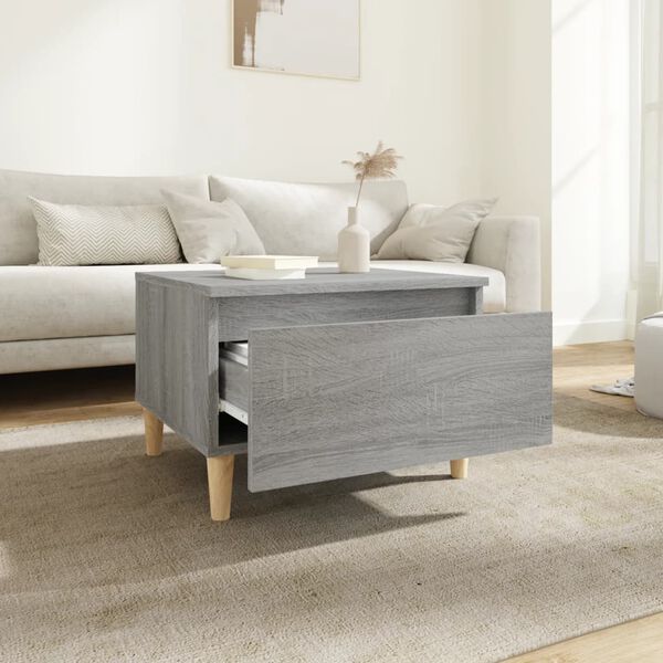 vidaXL Side Table Grey Sonoma 50x46x35 cm Engineered Wood