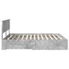 vidaXL Bed Frame Concrete Grey 160 x 200 cm Engineered Wood