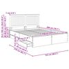 vidaXL Bed Frame with Drawer Black 150 x 200 cm Engineer Wood