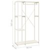 vidaXL Wardrobe White 90x40x167 cm Metal and Engineered Wood
