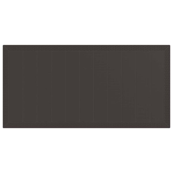 vidaXL Garden Dining Set 9 pcs Brown Polypropylene