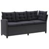vidaXL Outdoor Furniture Sets Black Poly Rattan