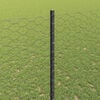 vidaXL Fence with Post Grey 1.4 x 50 m Steel and PVC