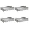 vidaXL Lawn Edging 4 pcs 100 x 60 x 20 cm Steel Silver