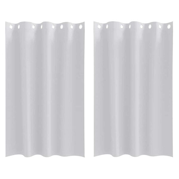 vidaXL Blackout Curtains with Rings 2 pcs Pale Grey 175 x 140 cm