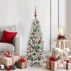 vidaXL Artificial Christmas Tree with 150 LEDs with Stand White 120 cm